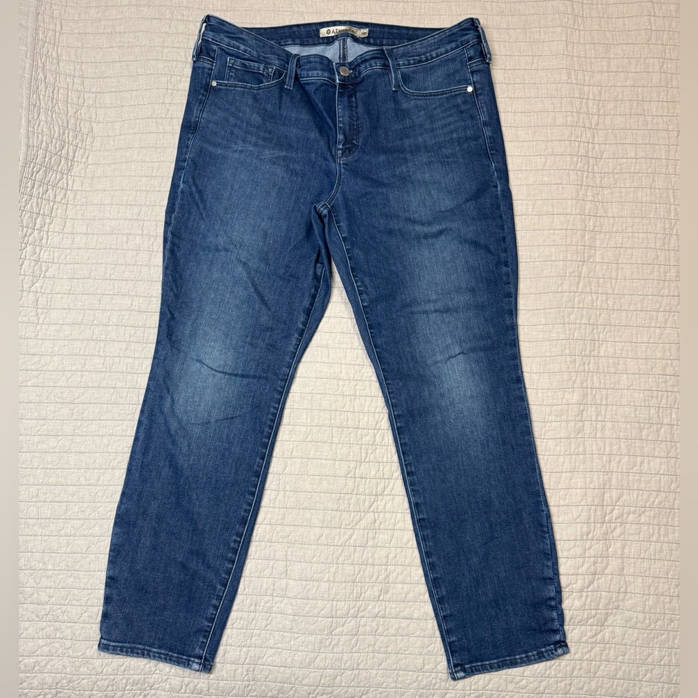 Athleta Sculptek Skinny Dark Wash Jeans Size 14P